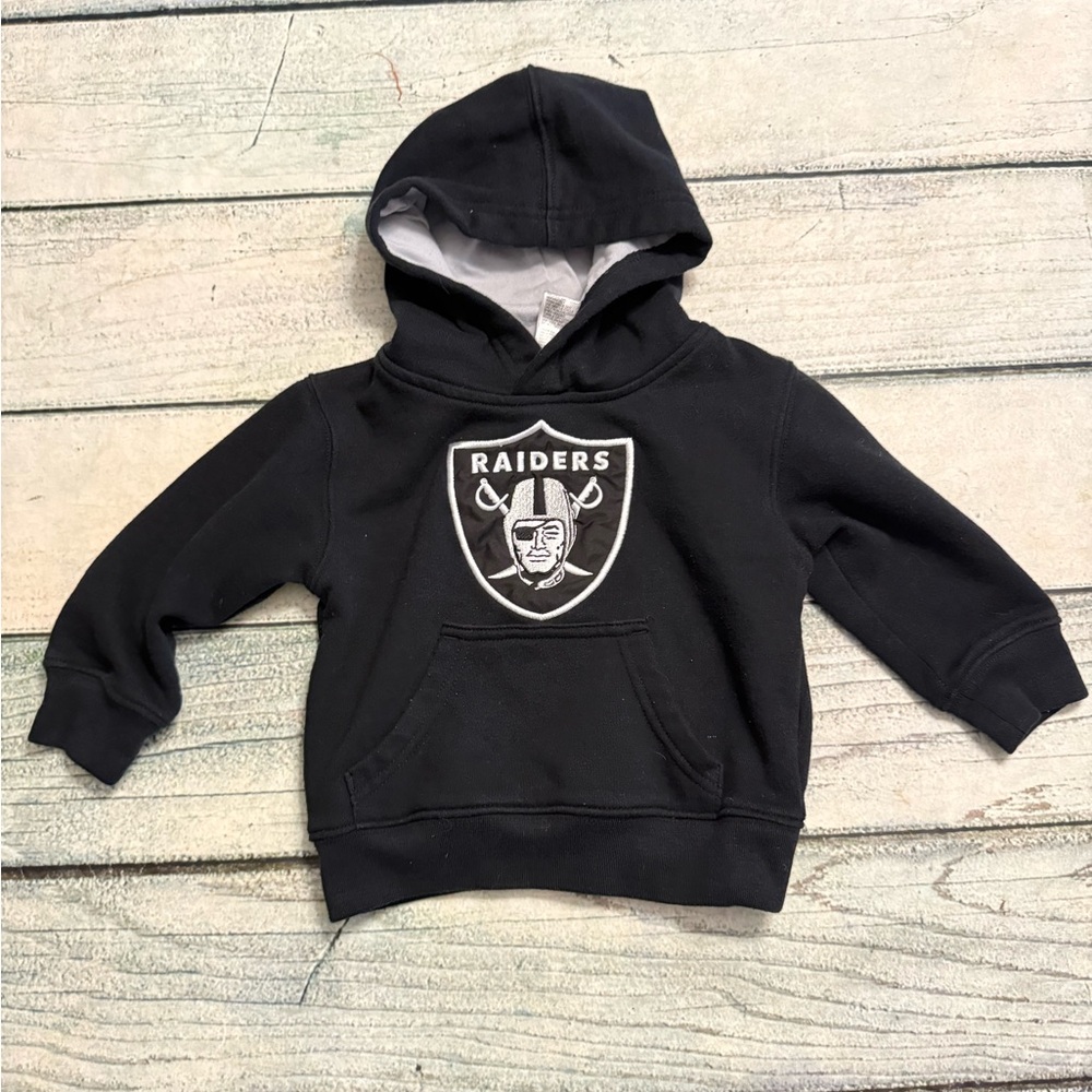 NFL Raiders black toddler boy or girl sweatshirt hoodie. 2T